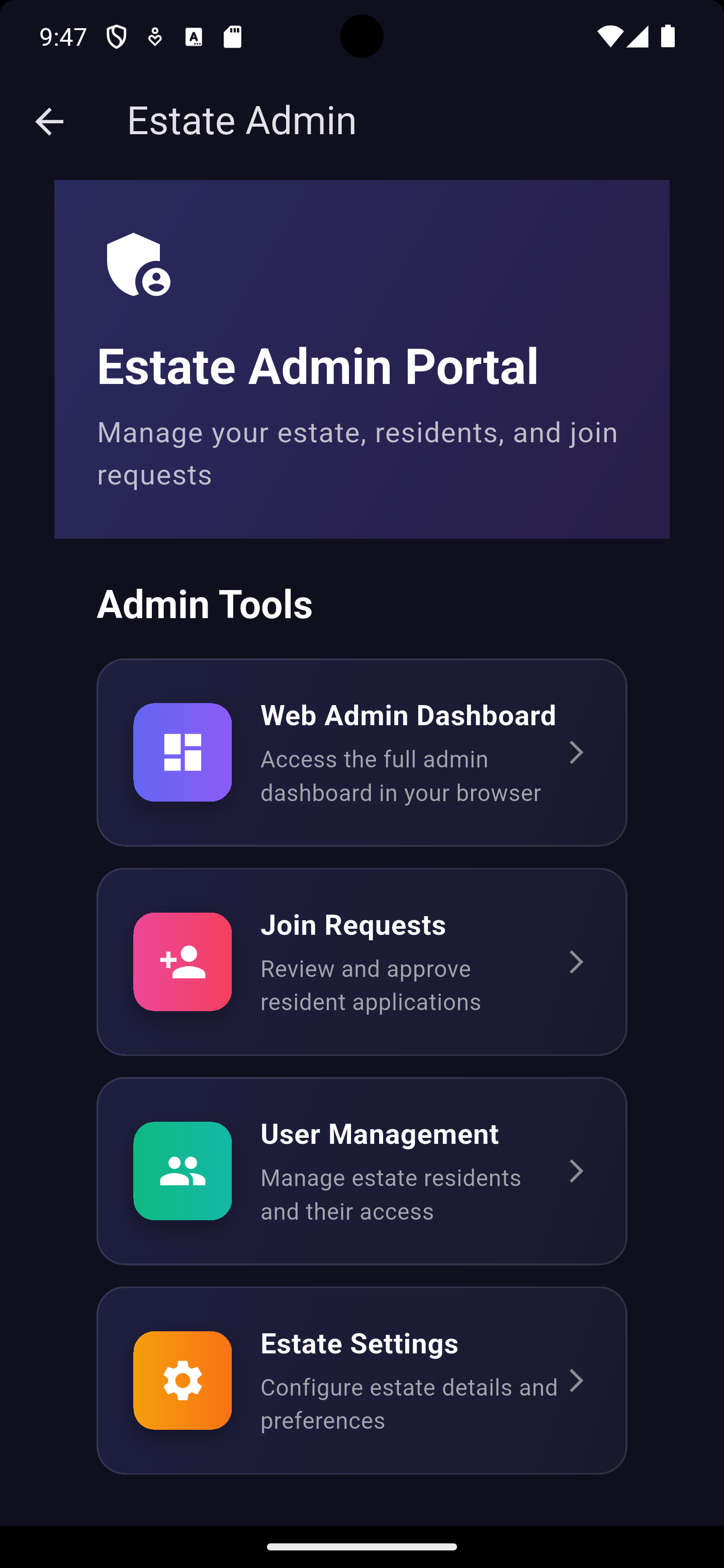 Scanlay estate admin portal